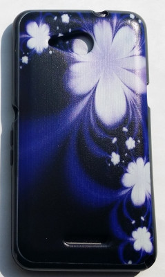 Силиконови гърбове Силиконови гърбове за Sony Силиконов гръб ТПУ за Sony Xperia E4G / E4G Dual  черен с лилави цветя